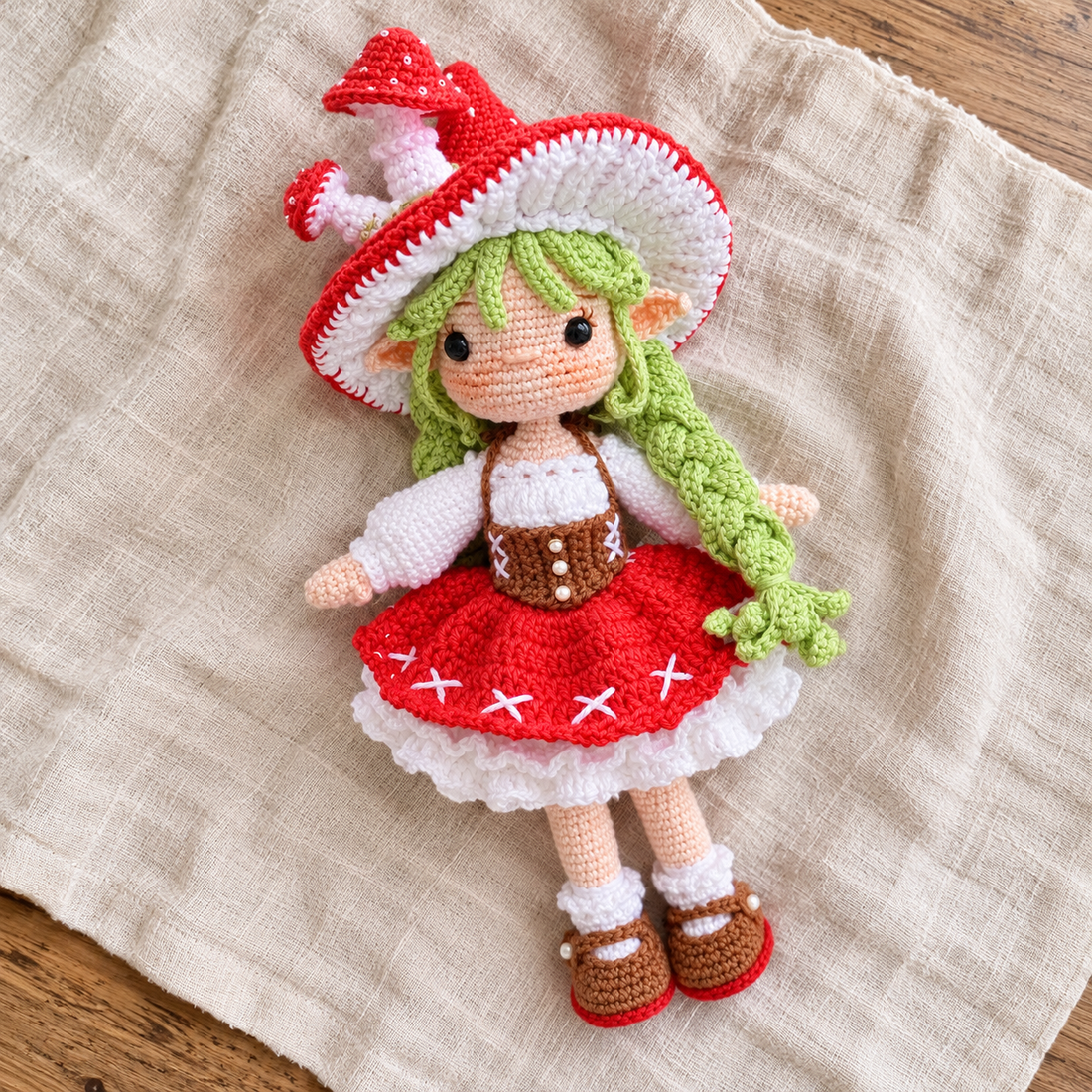 Sylvie the Mushroom Fairy Doll – Crochet Pattern